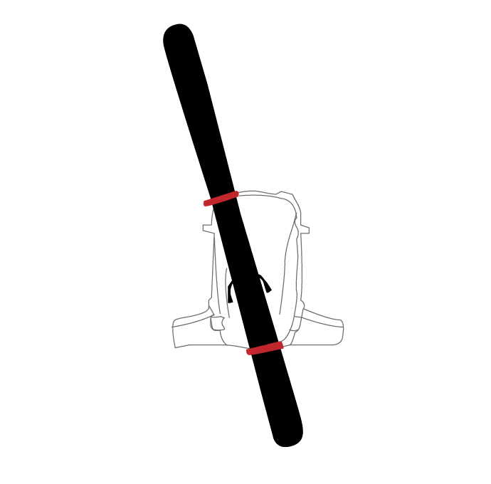 Diagonal ski carry system